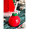 4 3/4" 14 oz. Christmas Bulb Reusable BPA-Free Plastic Cups with Lids & Straws - 12 Ct. Image 2