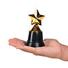 4 3/4" Mini Classic Goldtone & Black Plastic Star Trophies - 12 Pc. Image 1