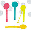 4 3/4" Mini Flat Bright Colored Bubble Tubes with Wand - 24 Pc. Image 1