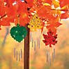 4 3/4" x 10" DIY Unfinished Wood Leaf-Shaped Wind Chimes - 12 Pc. Image 2