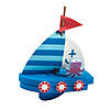 4 3/4&quot; x 5 3/4&quot; Floating Sailboat Foam Craft Kits - Makes 12 Image 1