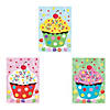 4 3/4" x 6 1/2" Mini Cupcake Multicolor Paper Sticker Scenes - 12 Pc. Image 1