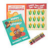 4 3/4" x 7 1/2" Thanksgiving Folding Activity Sheets with Crayon Set Image 1