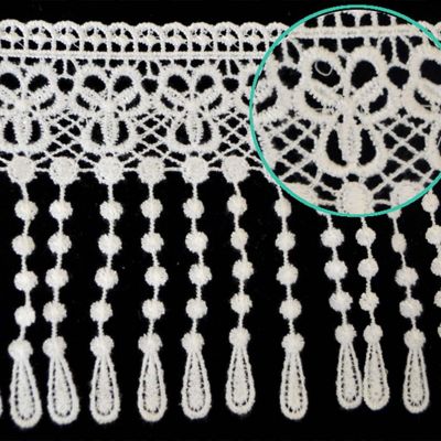 4 3/4"x 15 Yards White Venice Lace Trim Image 1