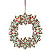 4.5" Gingerbread Snowflake Wreath Christmas Ornament Image 1