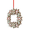4.5" Gingerbread Snowflake Wreath Christmas Ornament Image 4