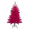 4.5' Metallic Pink Tinsel Artificial Christmas Tree - Unlit Image 1