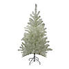 4.5' Metallic Platinum Artificial Tinsel Christmas Tree - Unlit Image 1