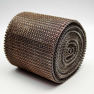4.5" x 10 yards 24 Rows Brown Diamond Mesh Wrap Image 1