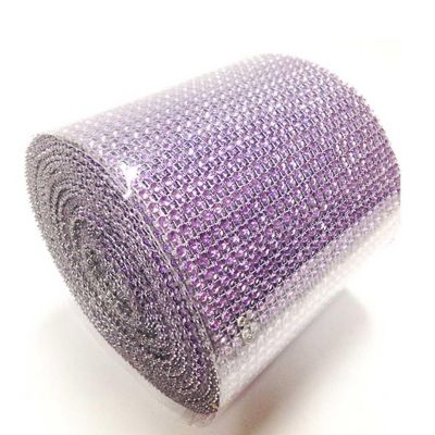 4.5" x 10 yards 24 Rows Lavender Diamond Mesh Wrap Image 1