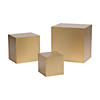 4" - 8" Gold Buffet Square Wood Riser Table Decoration Set - 3 Pc. Image 1