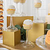 4" - 8" Gold Buffet Square Wood Riser Table Decoration Set - 3 Pc. Image 1