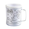 4" 8 oz. Color Your Own Frosty the Snowman&#8482; Reusable BPA-Free Plastic Mugs - 12 Ct. Image 1