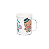 4" 8 oz. Color Your Own Gingerbread Reusable BPA-Free Plastic Mugs - 12 Ct. Image 1