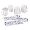 4" 8 oz. Color Your Own Winter Reusable BPA-Free Plastic Mugs - 12 Ct. Image 2