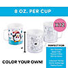 4" 8 oz. Color Your Own Winter Reusable BPA-Free Plastic Mugs - 12 Ct. Image 4