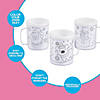 4" 8 oz. Color Your Own Winter Reusable BPA-Free Plastic Mugs - 12 Ct. Image 5