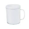 4&quot; 8 oz. DIY Clear BPA-Free Plastic Mugs with White Paper Inserts - 12 Ct. Image 1