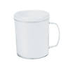 4" 8 oz. DIY Plain White Insert BPA-Free Plastic Mugs - 12 Ct. Image 1