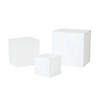 4&quot; - 8&quot; White Square Buffet Risers Tabletop Decoration Set - 3 Pc. Image 1