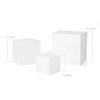 4&quot; - 8&quot; White Square Buffet Risers Tabletop Decoration Set - 3 Pc. Image 1