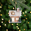 4" Battery Operated Tan Brown and White Lighted House Christmas Ornament Image 1