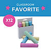 4&quot; Bulk 12 Boxes Jumbo Solid Color Sidewalk Chalk - 4 Colors Per Box Image 1