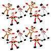 4" Bulk 144 Pc. Santa Claus, Reindeer & Snowman Vinyl Bendables Image 1