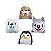 4" Bulk 50 Pc. Mini Winter Stuffed Arctic Animal Head Assortment Image 1