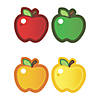 4" Bulk 72 Pc. Apple Bulletin Board Cardstock Cutouts Classroom Decorations Image 1