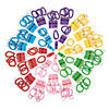 4" Bulk 72 Pc. Classic Solid Color Plastic Whistle  Keychains with Coil Wristbands Image 1