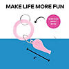 4&quot; Bulk 72 Pc. Classic Solid Color Plastic Whistle  Keychains with Coil Wristbands Image 2