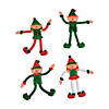 4" Christmas Elf Green & Red Vinyl Bendables - 24 Pc. Image 1