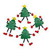 4" Christmas Tree Character Green Vinyl Bendables - 12 Pc. Image 1