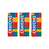 4-Color Color Brick Party Crayons - 24 Boxes Image 1
