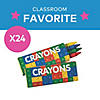 4-Color Color Brick Party Crayons - 24 Boxes Image 2