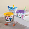 4" Color Your Own Jesus Gives Us New Life Plastic Flower Pots - 12 Pc. Image 2
