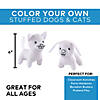 4" Color Your Own Stuffed Dog & Cat Plush Toys - 12 Pc. Image 2