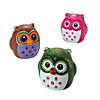 4" DIY Ceramic Super Cute Owl Bank Coloring Crafts - 12 Pcs. Image 2
