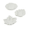 4" DIY Mini White Ceramic Leaf-Shaped Bowls - 12 Pc. Image 1