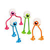 4" Eyeballs with Suction Feet Bright Vinyl Bendable Toys - 24 Pc. Image 1