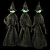4 Ft. 11" x 5 Ft. 11" Glowing Face Witch Standing Halloween Outdoor Decoration Set - 3 Pc. Image 1
