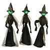 4 Ft. 11" x 5 Ft. 11" Glowing Face Witch Standing Halloween Outdoor Decoration Set - 3 Pc. Image 2