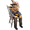 4 Ft. 5" Sitting Animated Scarecrow Prop Halloween Decoration Image 1