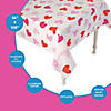 4 Ft. 6" x 9 Ft. Valentine Heart Rectangle Disposable Plastic Tablecloth Image 1