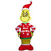 4 Ft. Airblown<sup>&#174;</sup> Blowup Inflatable Grinch with Merry Grinchmas Ugly Sweater & Built-In Lights Christmas Outdoor Yard Decoration Image 1