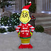 4 Ft. Airblown<sup>&#174;</sup> Blowup Inflatable Grinch with Merry Grinchmas Ugly Sweater & Built-In Lights Christmas Outdoor Yard Decoration Image 2