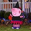 4 Ft. Airblown<sup>&#174;</sup> Blowup Inflatable Peppa Pig As Witch Halloween Outdoor Yard Decoration Image 2