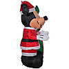 4 Ft. Airblown<sup>&#174;</sup> Blowup Inflatable Santa Mickey & Minnie with Built-In Lights Christmas Outdoor Yard Decoration Image 1