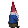 4 Ft. Blow-Up Inflatable Gnome with Christmas Hat & Built-In LED Lights Outdoor Yard Decoration Image 1